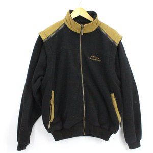 Vintage Suncruz Fleece Sweater Men's Removable Sleeves Kirkwood Embroidered L